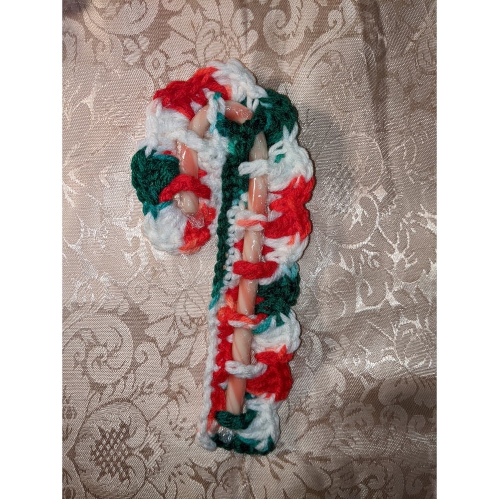 Candy Cane Crochet Holders Set Of 10